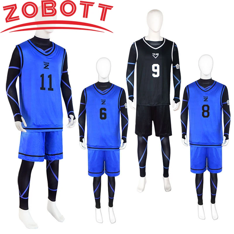 

Anime Blue Lock Cosplay Costume Isagi Yoichi Chigiri Bachira Rensuke Kunigami Football Soccer Training Uniform Christmas