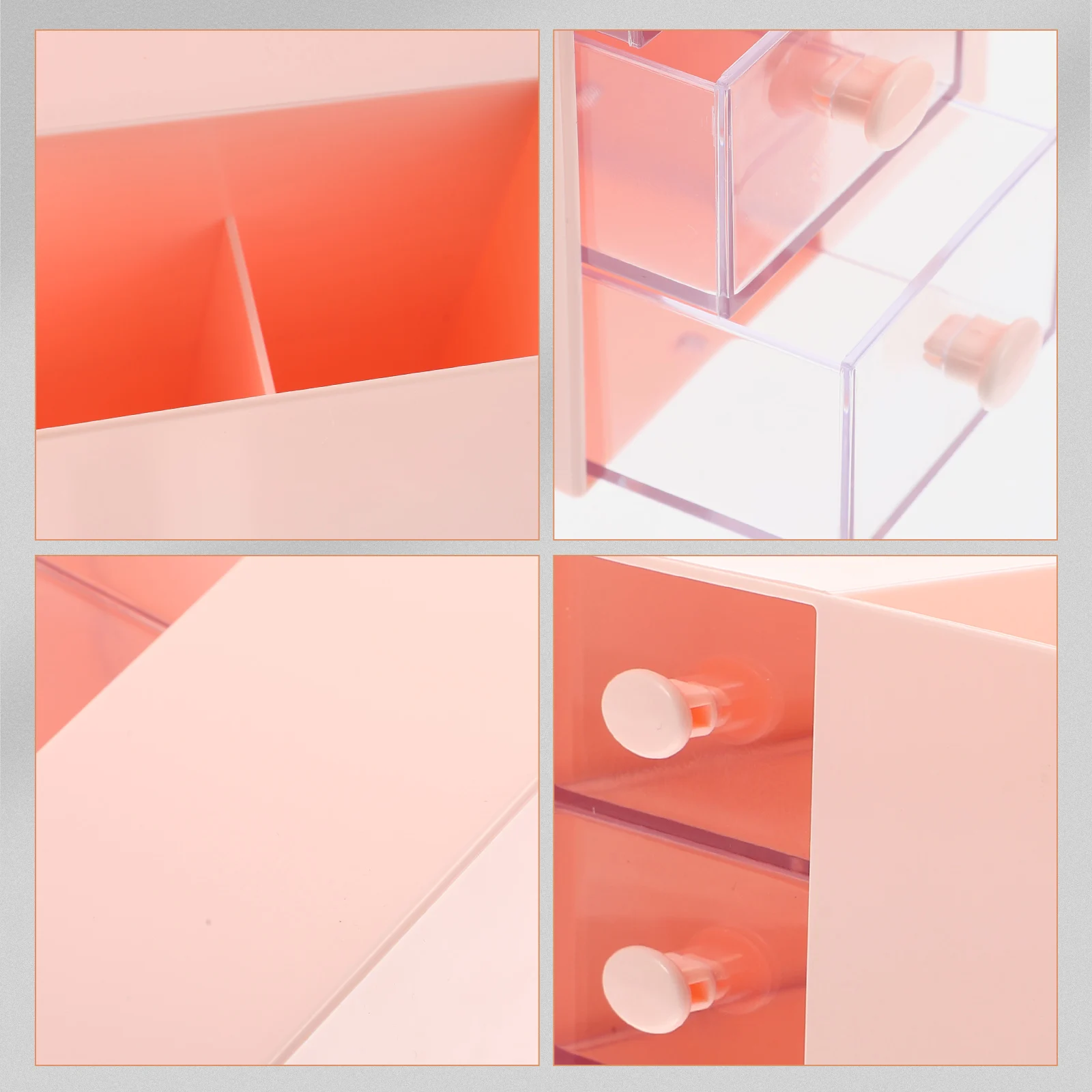 

Makeup ganizer Storage Box ABS Material Drawer Style Efficient Office Stationery Pen Holder Light