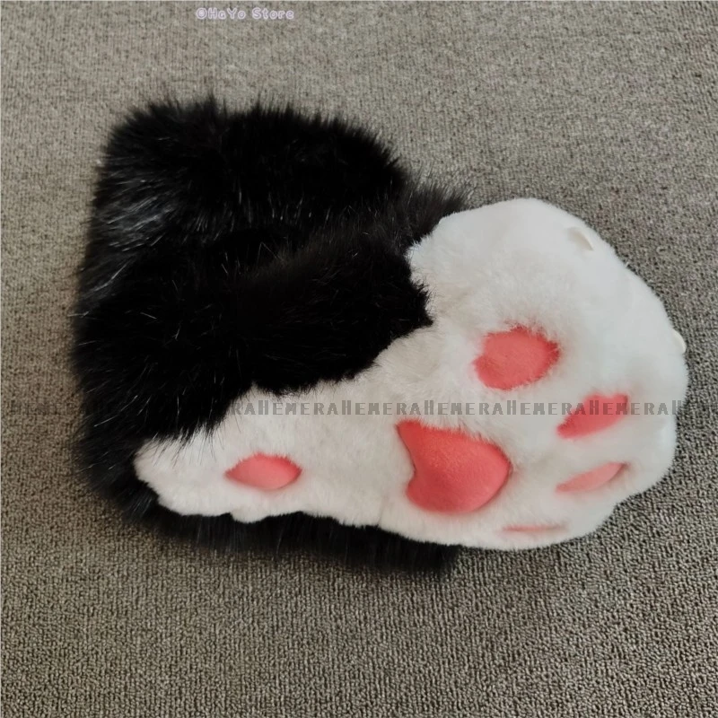 Fursuit Paws Cosplay Shoes Boots Props Accessories Furry Cat Boots Indoor Footwear Fluffy Animal Style Party Wearable Kig Sock