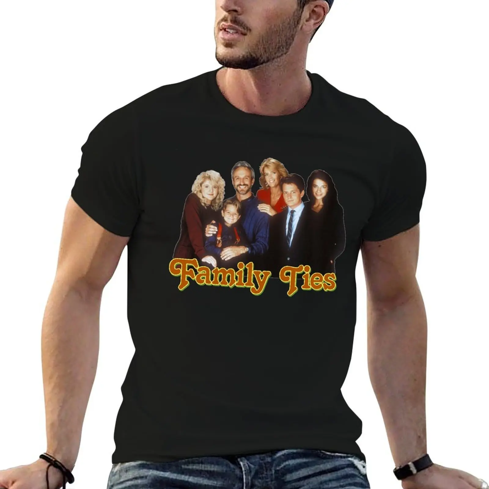 

funny Family t T-Shirt Cast Tribute cotton Ties t cotton man shirt t shirts luxury shirts 100% 80s Throwback