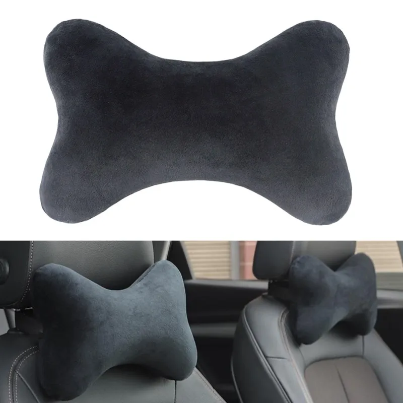 Car Neck Headrest Pillow Memory Foam Car Seat Neck Pillow Breathable Crystal Velvet Head And Neck Support For Sleep Pillow