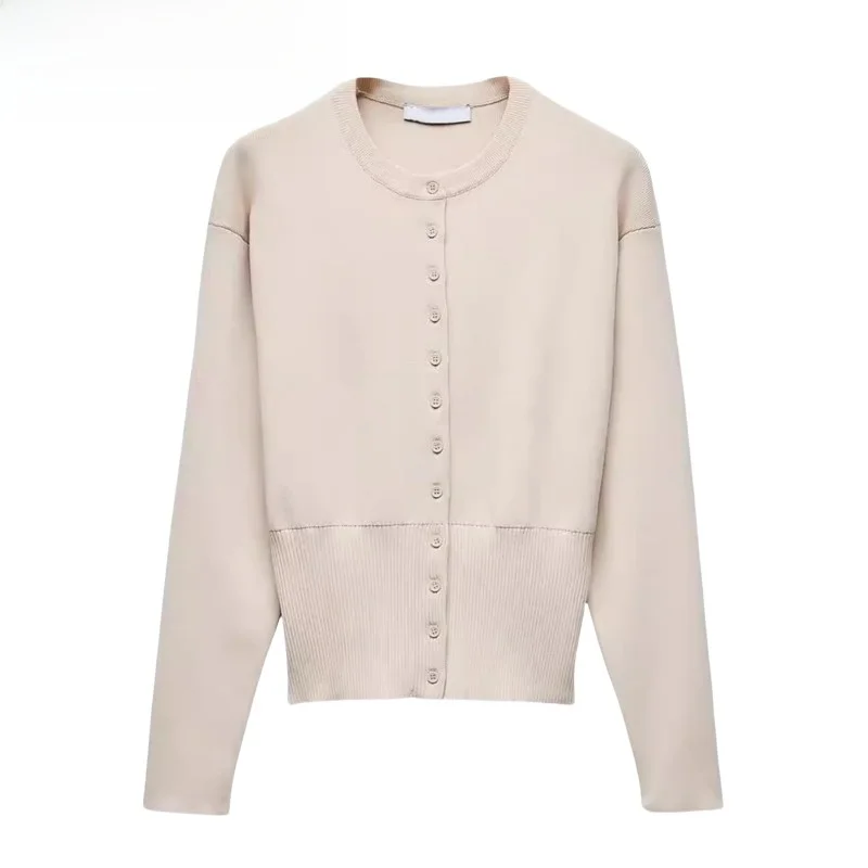 

Autumn New Women's round Ne Long Sve Knitted Sweater Belted White Flat Needle ort Outerwear Princ Sle Slim Fit Ca...