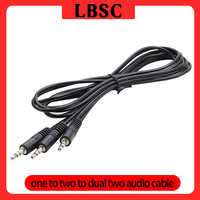 LBSC 3.5Mm One To Two To Dual Two Audio Cable Male To Male Audio Share Splitter Cable For Adapter Audio Output To One Speaker