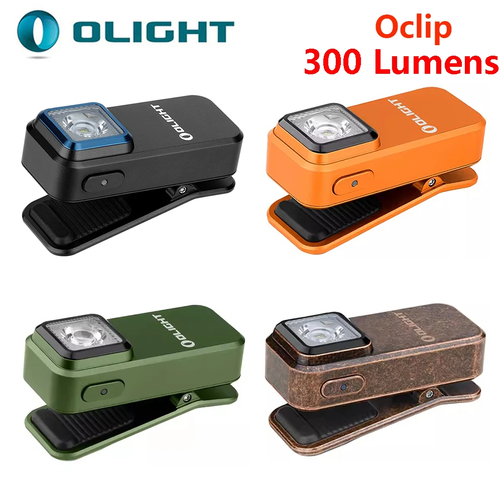 New Olight Oclip 300 lumens Clip Light with White and Red Light flashlight