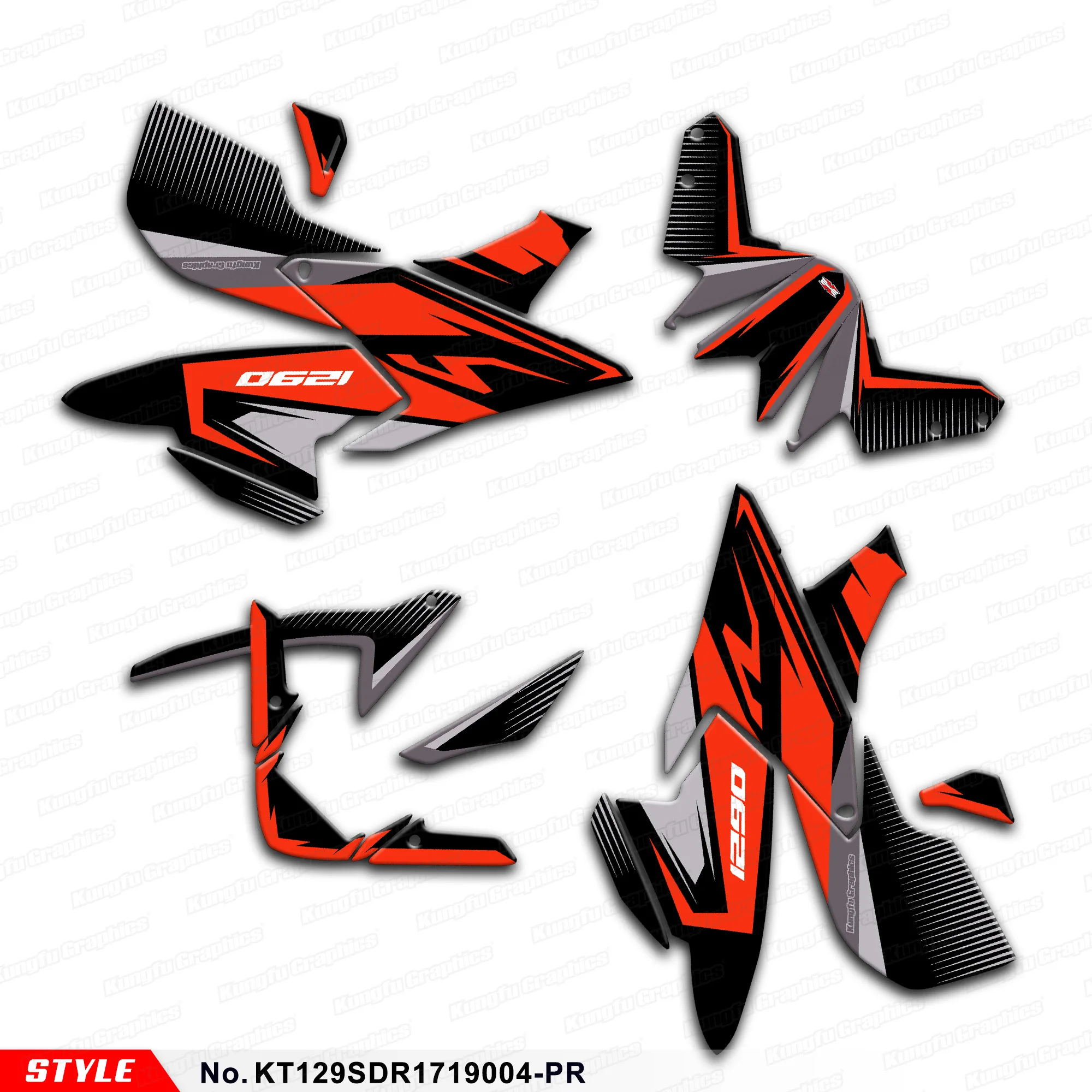 

Aftermarket Vinyl Decal Stickers Motorbike Graphics Kit for KTM 1290 Super Duke R 2017 2018 2019, KT129SDR1719004-PR