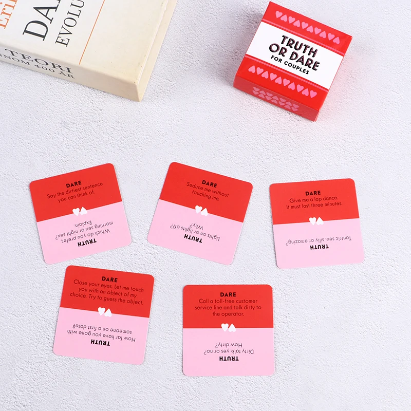 51PCS/Box Mini Small Size Truth Or Dare For Couples Cards Games Lovers Board Game Supply English Version