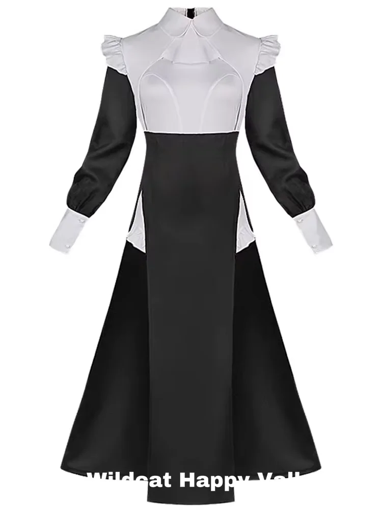 Nun Cosplay Costume Women Fancy Dress Set Halloween Party Roleplay Outfit Adult Nun Dress Black Fancy Christmas Cosplay Dress Me