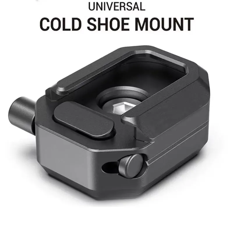 Secure Locking Adapter For Camera Cages, Rigs, Monitors- Multi-Functional Cold Shoe Mount 2797 With Safety Release