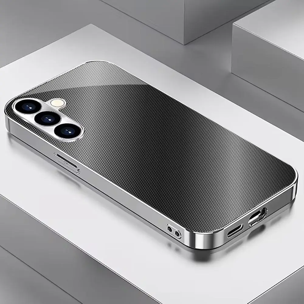 PhoneCase Atmosphere Simplicity High-end Electroplating Glass PhoneCase for Samsung Galaxy S26 S25 S24 S23 S22 S21 FE,Ultra,Plus