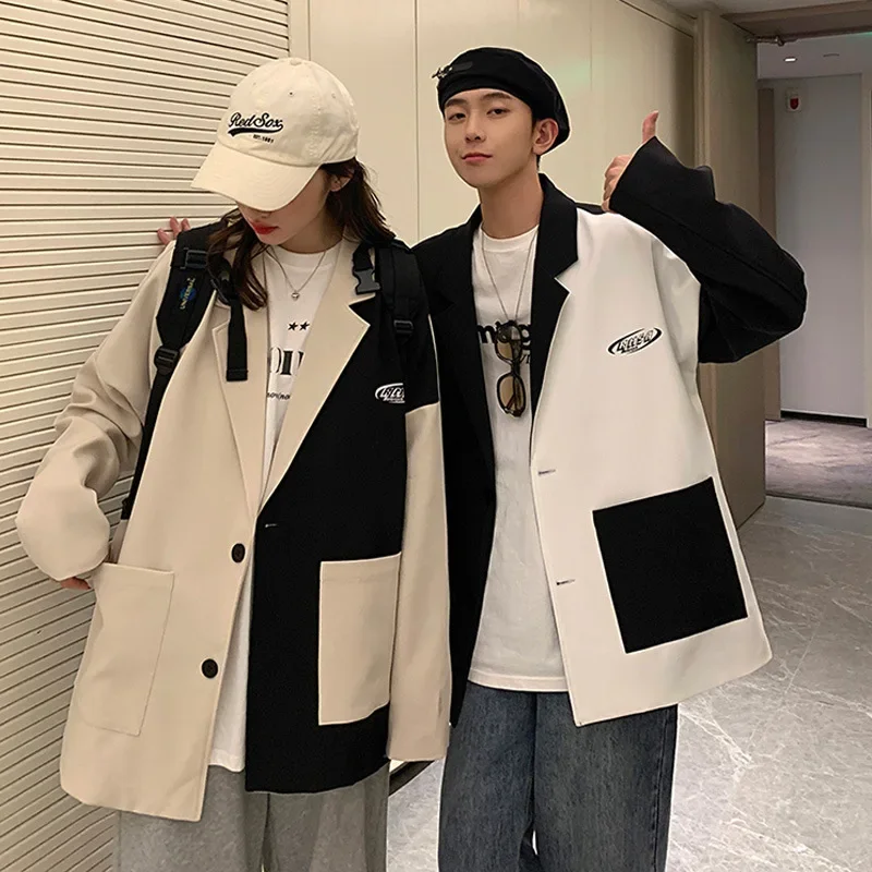 

Французская куртка для пар, мужская осенняя красивая куртка-костюм, модная куртка-костюм ins, высококачественная ниша