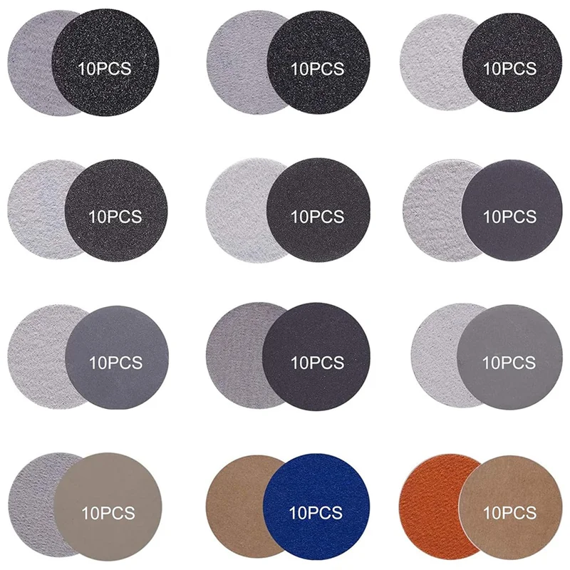 

Изысканный-120 шт. 3-дюймовая полировальная подушечка наждачной бумаге, насадка для настольной шлифовальной машины, зернистость 60-10000, набор шлифовальных насадок для дерева, Resi