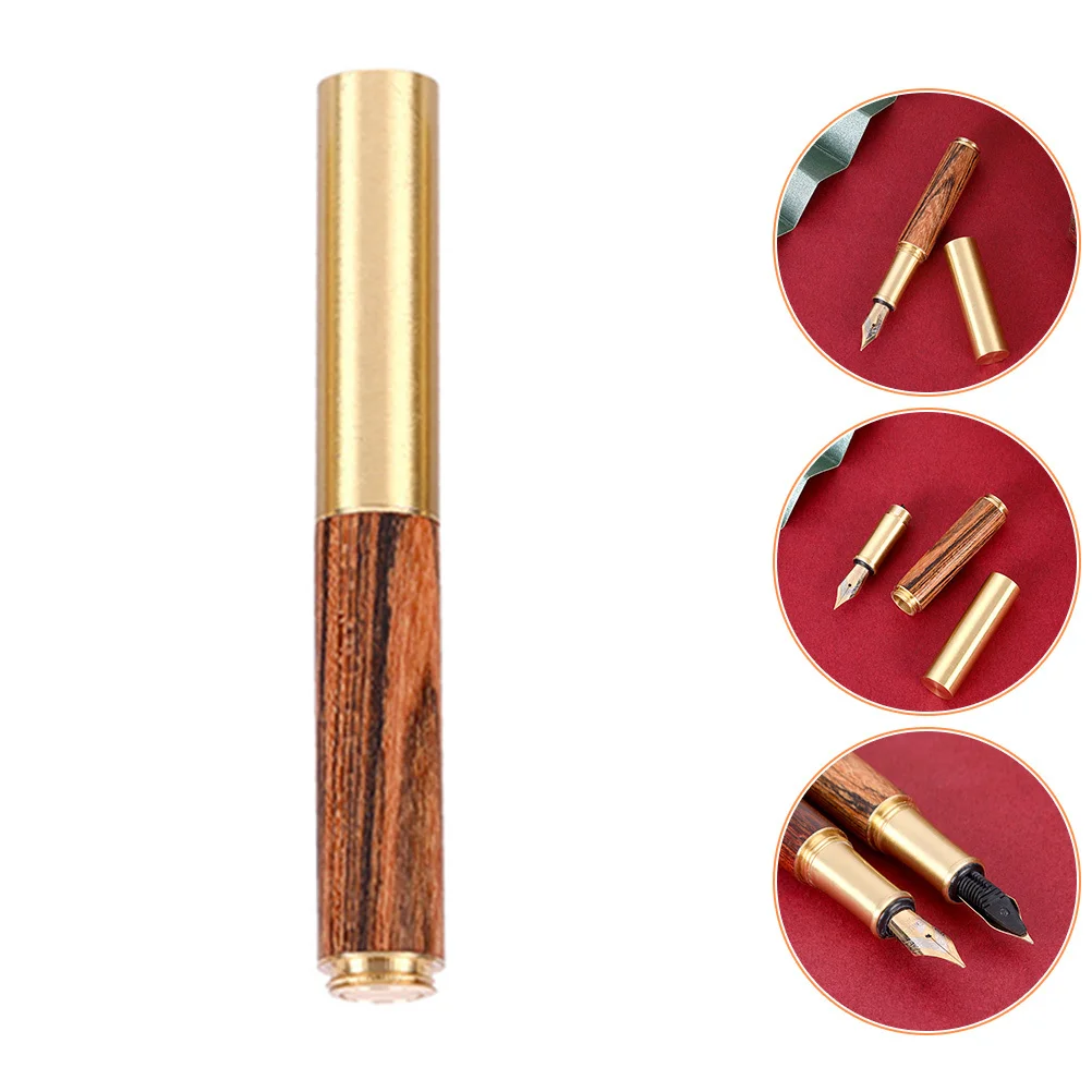 

Retro Brass Calligraphy Fountain Pen Stylish Unique Anti-Skid Design Comfortable Holding Portable School Home Business Gift Pen