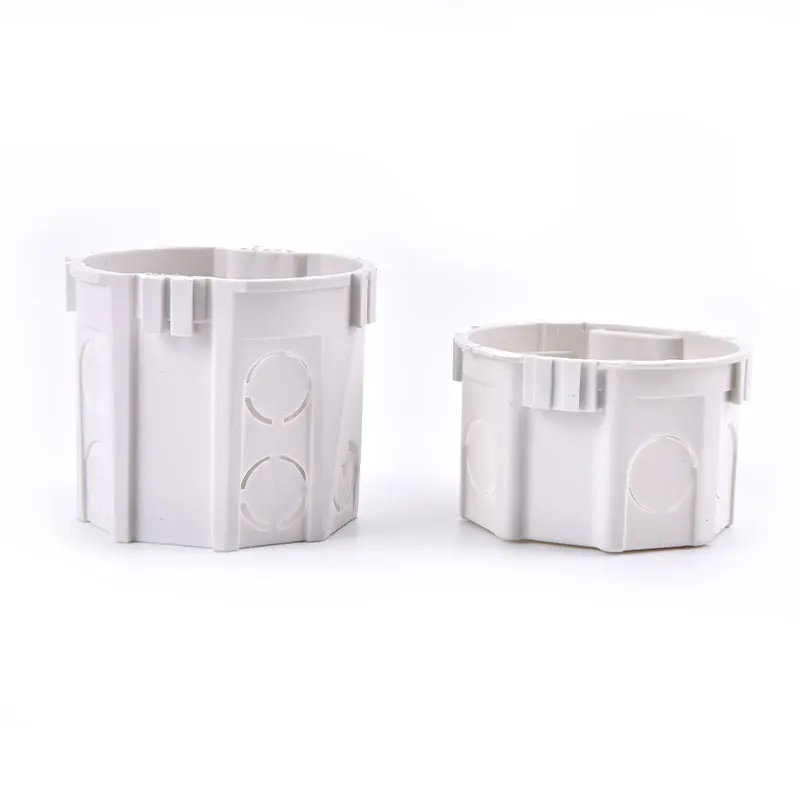 Wand Montage Weiß Box Interne Kassette Für EU Standard Schalter Und Steckdose Runde Basis Draht Box