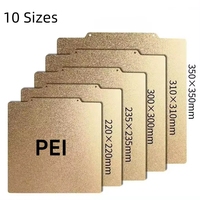 2 sided Magnetic PEI Powder Sheet 235/257/310/mm Double Sided Spring Steel Sheet Textured For Ender 3 CR10 P1P SW-X1 Build Plate