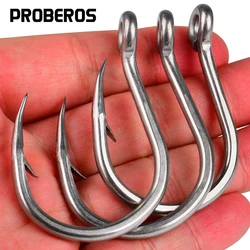 10pcs PROBEROS High Carbon Steel Heavy Duty Hooks,Reinforced Sharp Hooks,Super Strong Deep Big Game Saltwater Jigging Hooks
