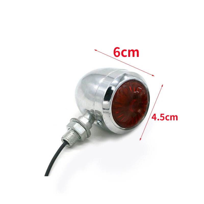 A21F-4Pc Chrome Motocicleta Turn Signal Light Led Lâmpada Do Motor Para Cafe Racer