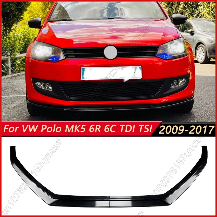 

Автомобильный передний бампер, спойлер, диффузор для VW Polo MK5 6R 6C TDI TSI 2009-2017, передняя защита для подбородка, защитная крышка, аксессуары