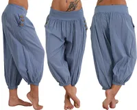 Summer New Style Aladdin Casual Pants plus Size Fat Lady Pants Wish EBay Best Selling Products Loose Fit Long Trousers