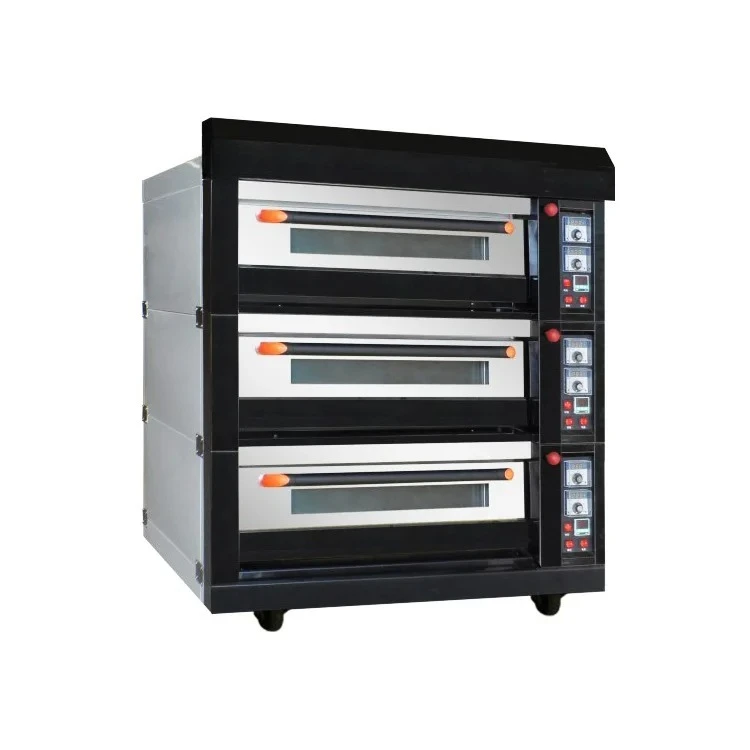 

Professional Supplies Bakery Equipment 3 Layers And 6 Trays Electric Luxurious Deck Oven