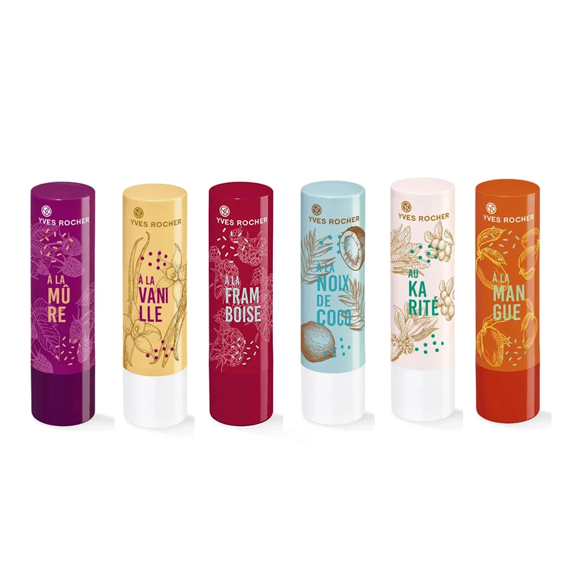 이브 로쉐 과일 틴트 립밤, 프랑스 립케어 건조하고 갈라진 입술용, 보습 및 영양 공급