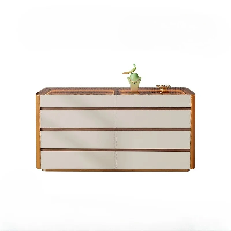 

Light Luxury Bedroom Storage Cabinet Modern Home Wall Solid Wood Storage Cloakroom Jewelly Chest of Drawers