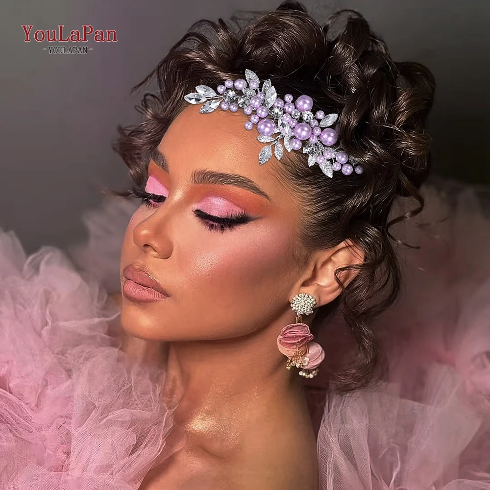 

YouLaPan Pearl Hair Comb Bridal Headdress Handmade Wedding Hair Accessories Bridesmaid Headpiece Banquet Party Headwear HP596