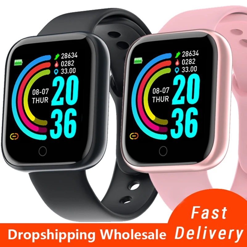 

D20 Smart Watch Men Sports Fitness Tracker Digital Watches for Xiaomi Huawei Man Women Heart Rate In Stock Wristwatch Relojes