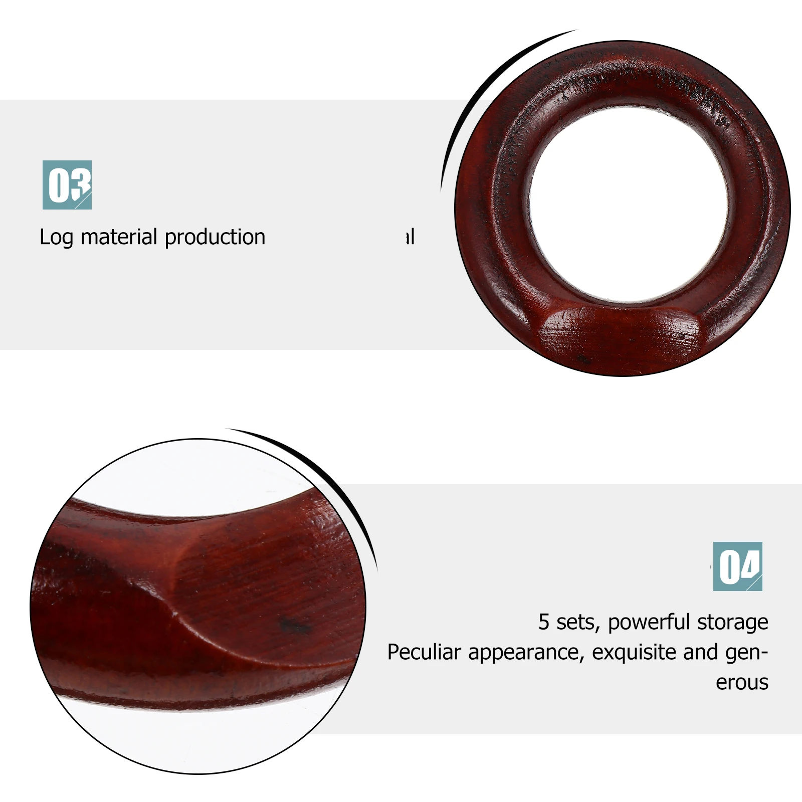 

5 Pcs Chopstick Rest Vintage Rack Wooden Decorative Stand Keep Clean Home Restaurant Tableware Dining Supplies