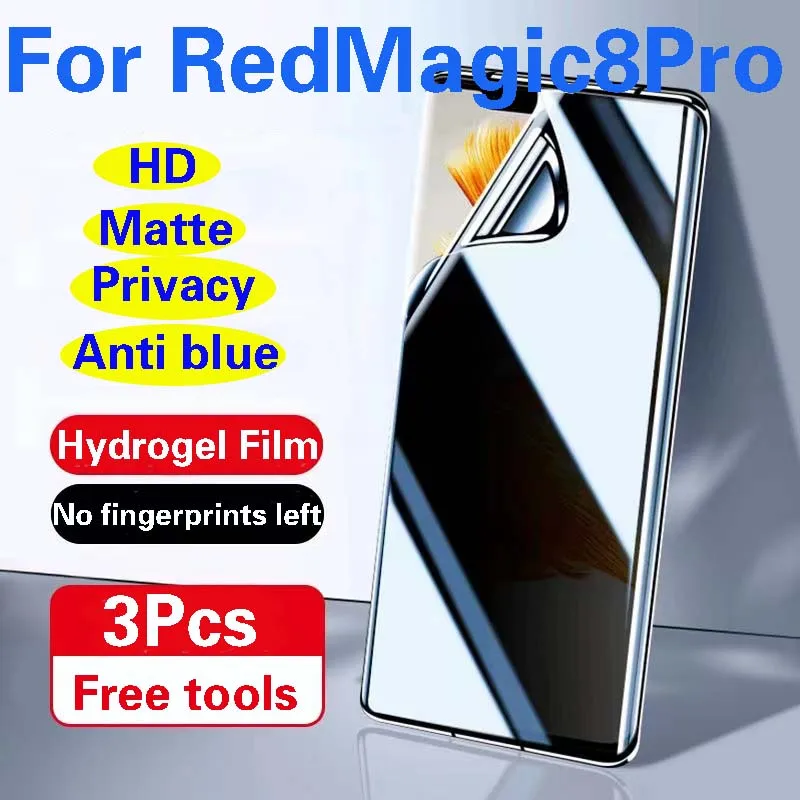 RedMagic8SPro+ Matte Screen Protector For Nubia RedMagic 8Pro Void Privacy Hydrogel Film RedMagic 8SPro Antipeeping Full HD Soft
