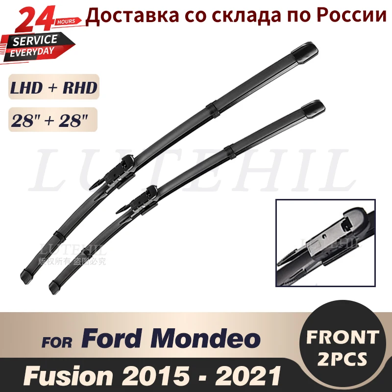 Wiper Front Wiper Blades For Ford Mondeo Fusion 2015-2021 2016 2017 2018 2019 2020 Windshield Windscreen Front Window 28\