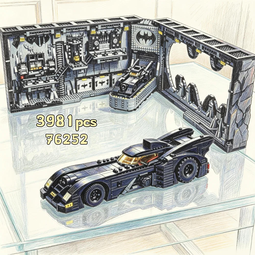 2026 Home Decoration 3981pcs Hero Bat Shadow Puppetry Box Model Ornament Toy Adult Christmas Birthday Gift