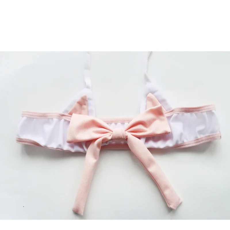 Amine Cat Girl Mini Bikini Set Halter Bandage Backless Lingerie Bow Costume Cosplay Simpatico costume da bagno giapponese Gioco di ruolo Intimo