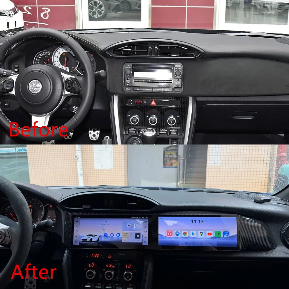 Dual 12.3 Inch Car Dvd Player Android Radio Touch Screen Gps Navigation Carplay 86 BRZ 2013-2019