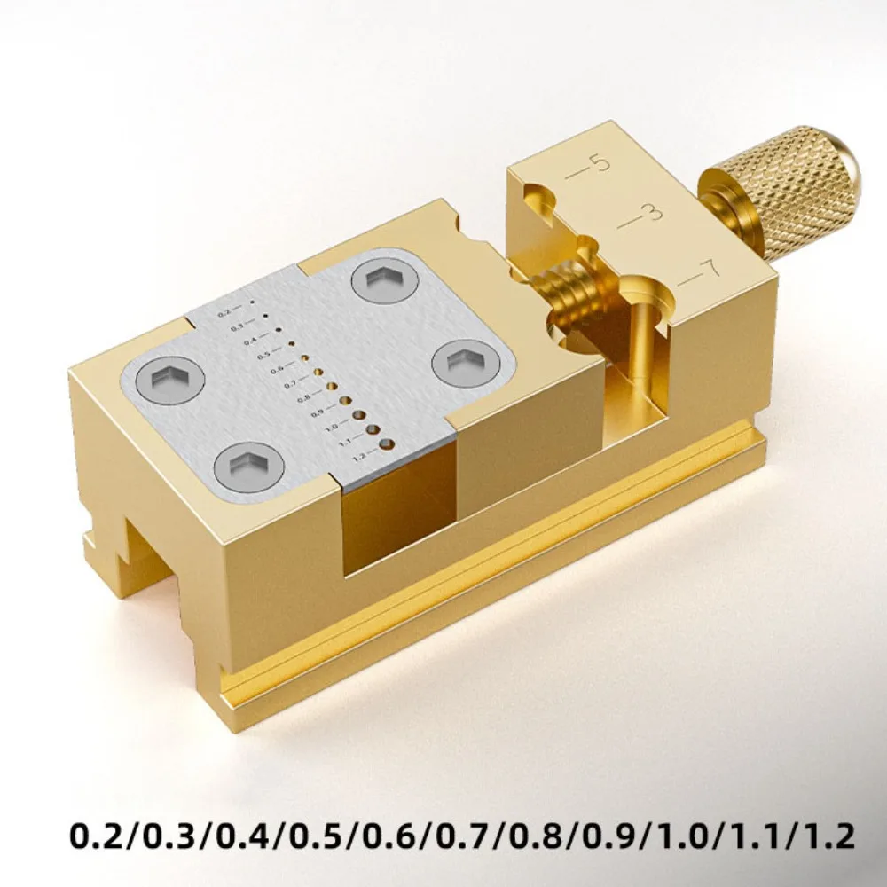 Portable Precise Watch Bench Vice Anti-slip Thread Adjustment Collet Tightening Tool Copper Stable Watch Head Holder Watchmaker