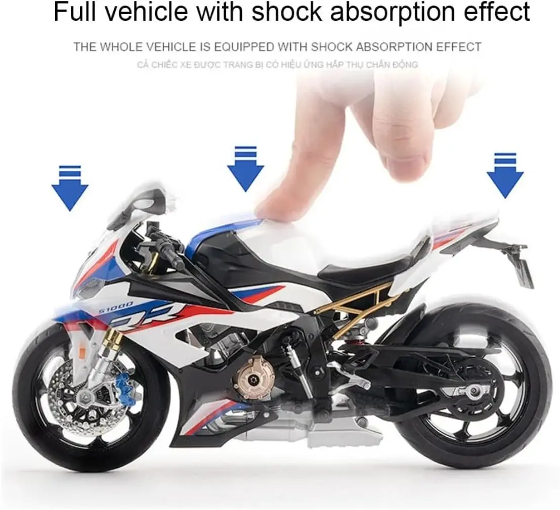 HANMA-Modèle de moto à collectionner pour adultes, série de cadeaux, véhicules, jouets de moto, collection de cadeaux, BMW S1000RR, 1: 9