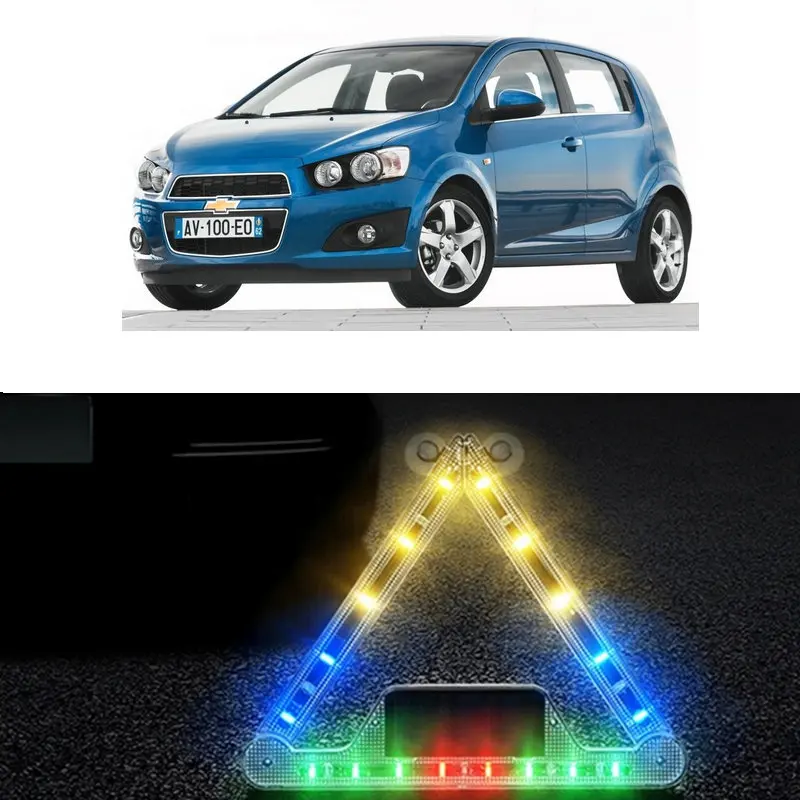 1x Car Accessories Solar LED Strobe Police Lights For Chevrolet  lacetti aveo IMPALA KALOS MATIZ NIVA NUBIRA ORLANDO