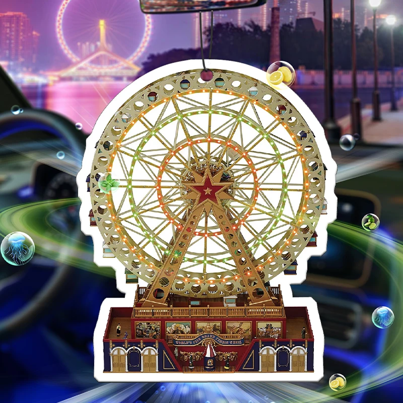 Perfume Fragrance Wheel - Kerstdecoratie muziekdoos-stijl autogeur auto parfum van