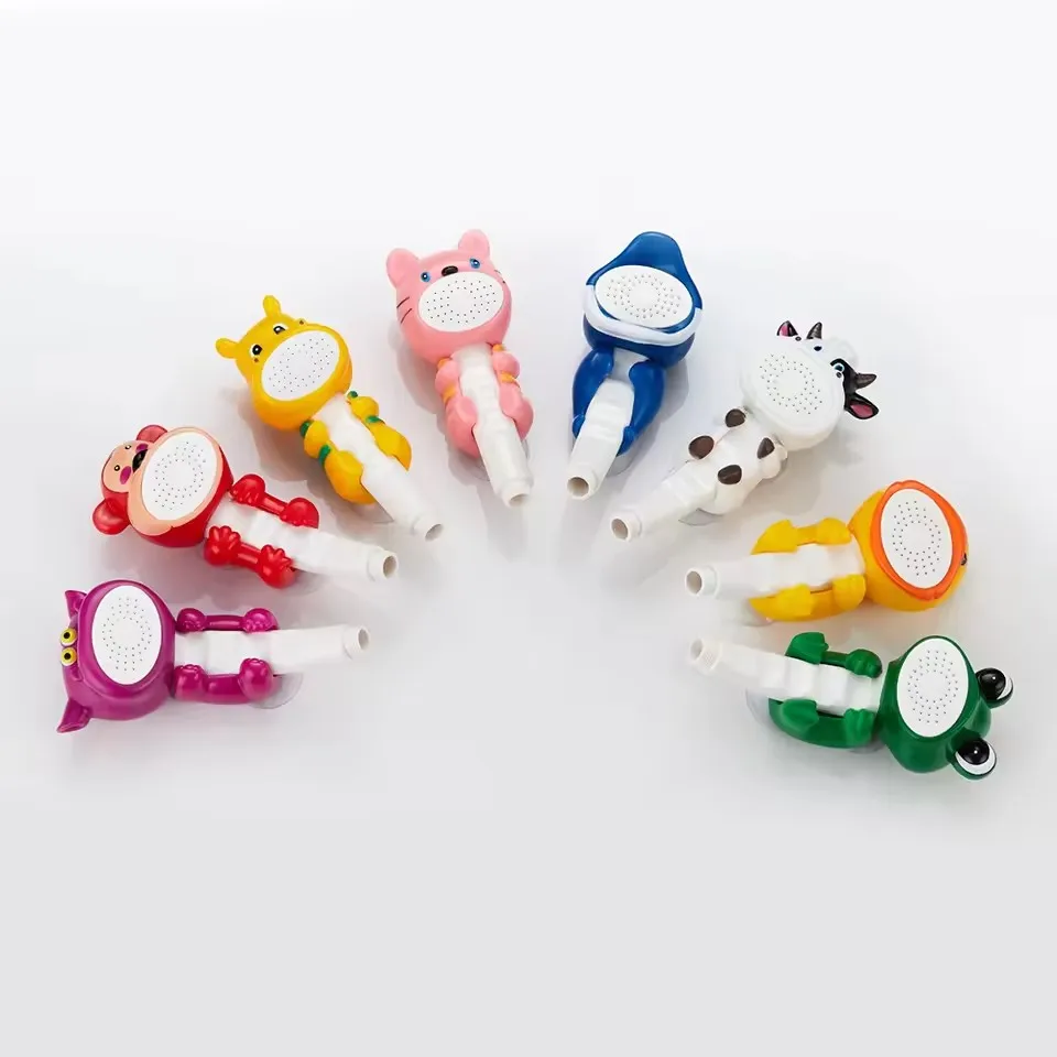 New Cute Cartoon Kid Shower Head with Suction Cup Shower Bracket Children Bath Sprayer Baby Shower Nozzles Bathroom Accessories