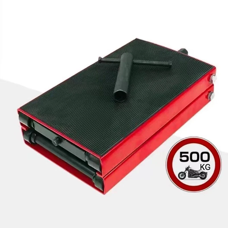 Imagem -03 - Motocicleta Scissor Lift Jack com Deck Largo Pino de Segurança para Bicicletas e Motos