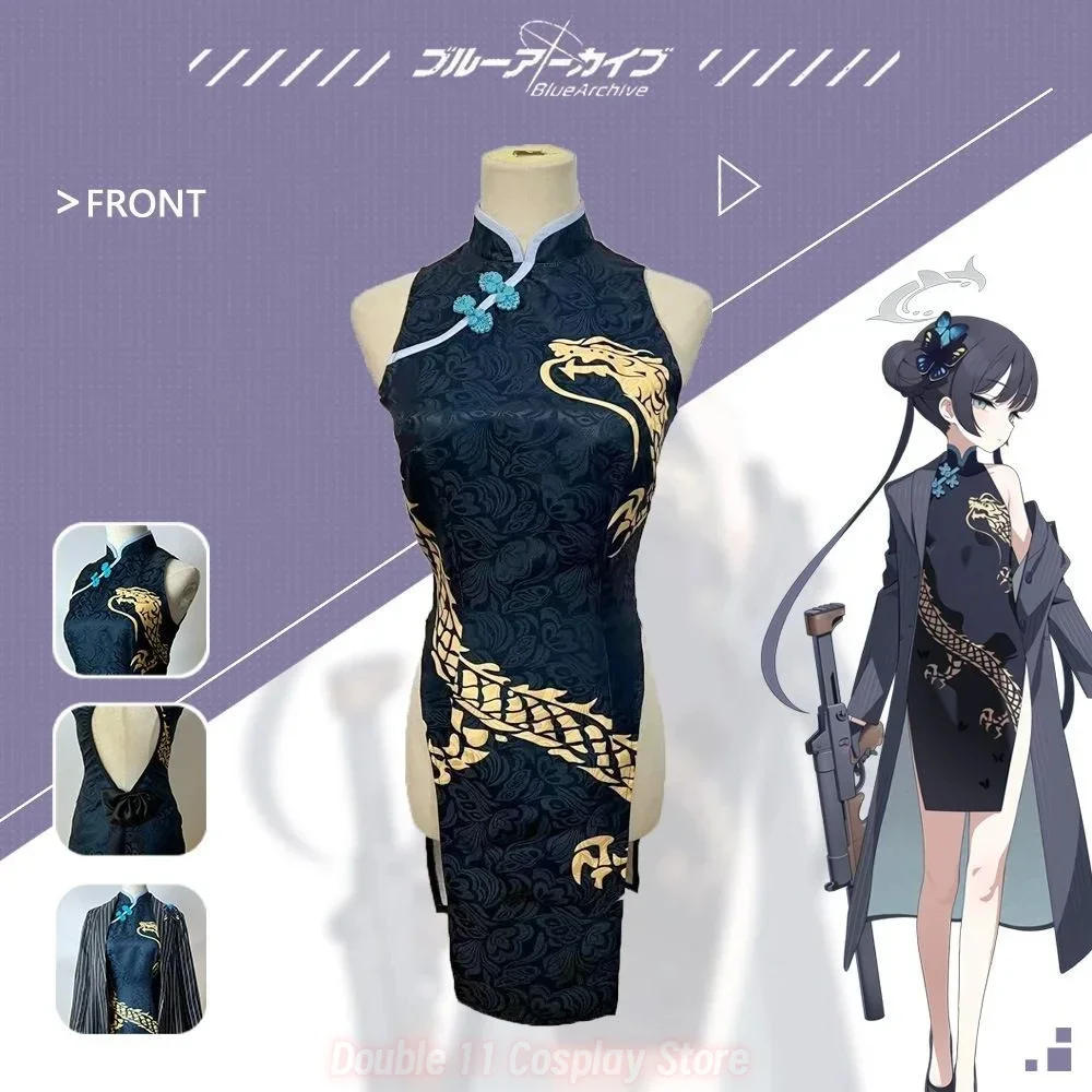 เกมใหม่ Blue Archive Ryuge Kisaki คอสเพลย์ผู้หญิง Cheongsam เครื่องแต่งกายผู้ใหญ่ชุดเสื้ออุปกรณ์เสริมชุดสูทชุดน่ารัก