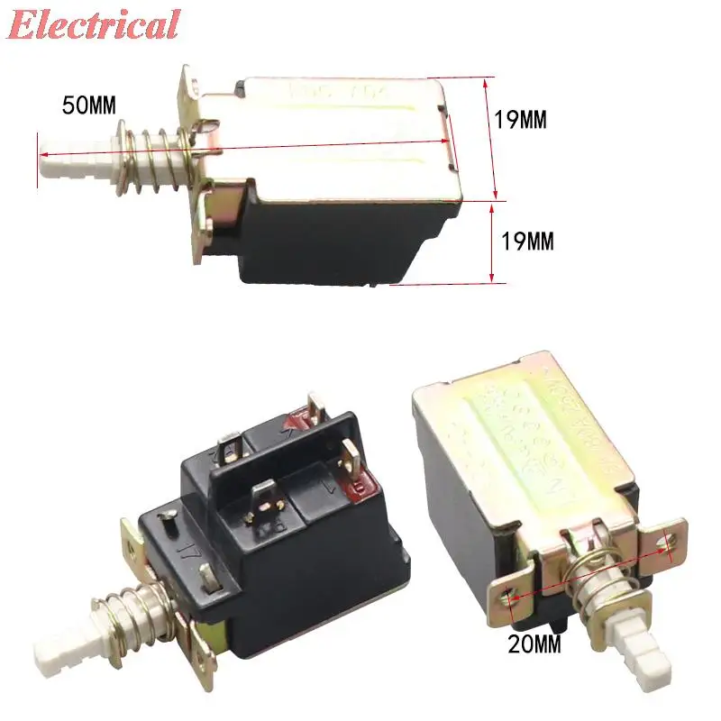 Wide Frame TV Key Switch Assembly Machine/Set-top Box Power  Switch 5A 250VAC SPDT 4 Pins Self Locking Push Button Power Switch