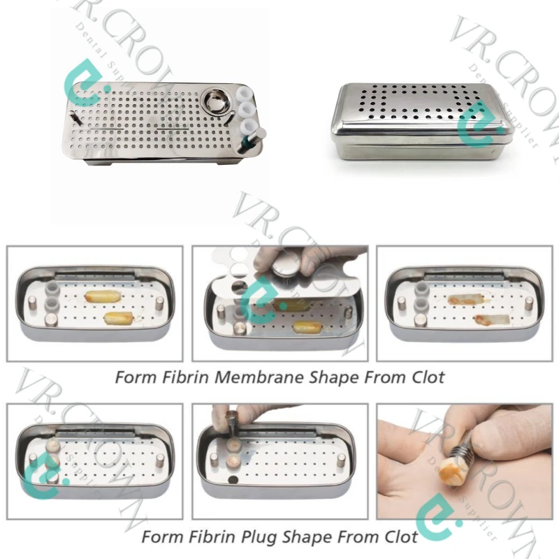

Dental PRF Box GRF System Platelet Rich Fibrin Set Implant Surgery Membrane Kit with Organizing Cassette