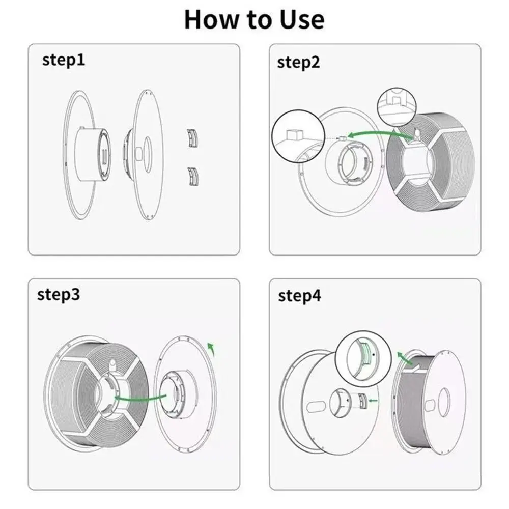 

Высокотемпературная термостойкая катушка для 3D-принтера, съемная, с легкой загрузкой, прочная пустая катушка для 3D-филамента, аксессуары для 3D-печати