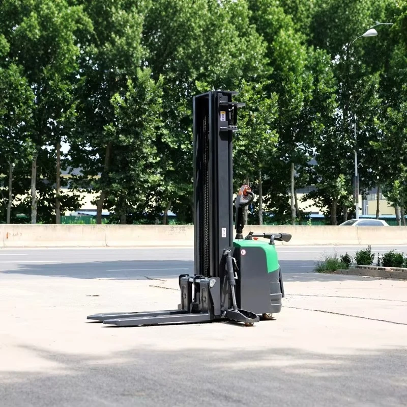 Cargo Stacker Straddle Type Adjustable Fork Anti-slip Wheel Stable Lifting for Supermarket and Freight Station Daily  Stacking