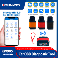 2026 KONNWEI KW905 ELM327 OBD2 Scanner Bluetooth 5.0 Engine Fault Scanner Tool OBDII Code Reader Diagnostic Tool for Android/IOS