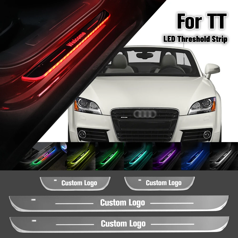 

For Audi TT MK1 8N MK2 8J MK3 1998-2023 Car Door Sill Light Customized Logo LED 2020 Welcome Threshold Pedal Lamp Accessories