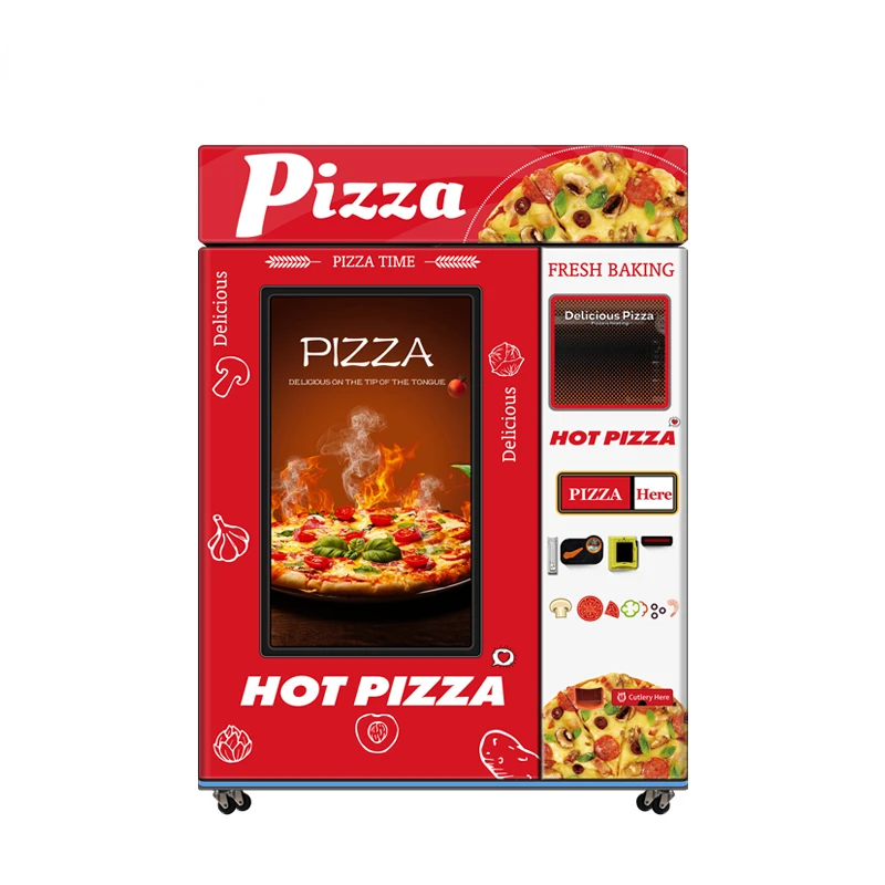 Samonagrzewający się automat do sprzedaży pizzy Automat do serwowania pizzy na zewnątrz