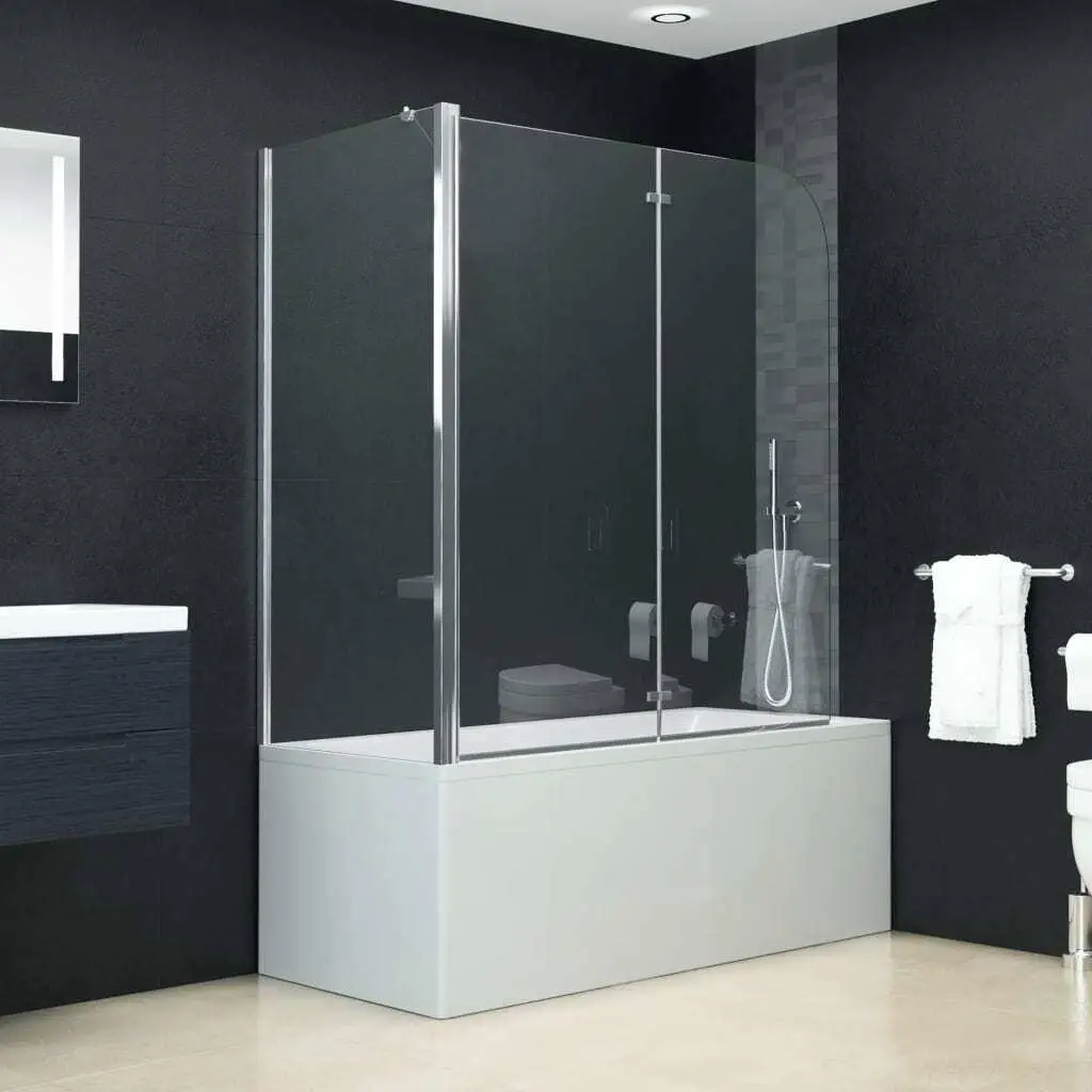 120x68x130 cm Bi-Folding Shower Enclosure - ESG Glass Bathroom Screen