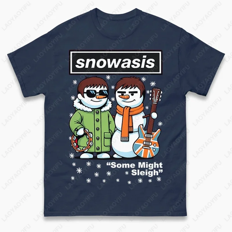 مضحك الثلج بعض قد مزلقة عيد الميلاد الموسيقى الفرقة محاكاة ساخرة التي شيرت الرجال النساء الإبداعية الجدة الكلاسيكية القمم مضحك القطن تيز الهدايا