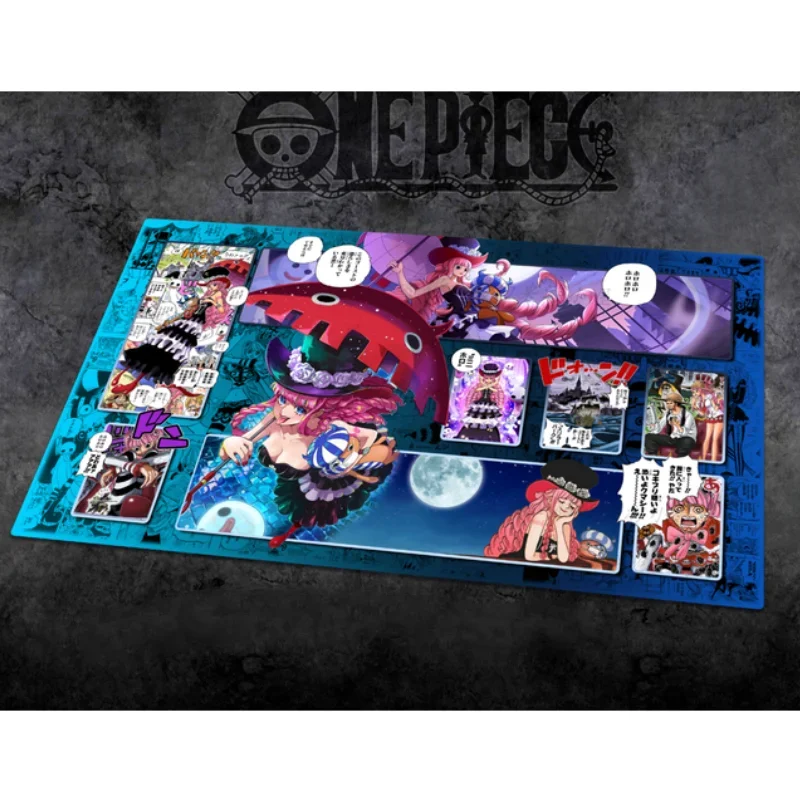 Anime One Piece OPCG Dedicated GAME Card PlayMat Battle Against Luffy Law Perona Robin Sakazuki Comic Book Series Toys 60 * 35cm